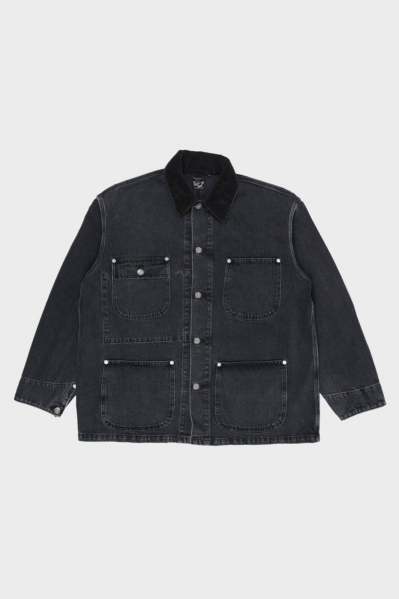 OrSlow Loose Fit Coverall | Black Denim Stone | Canoe Club