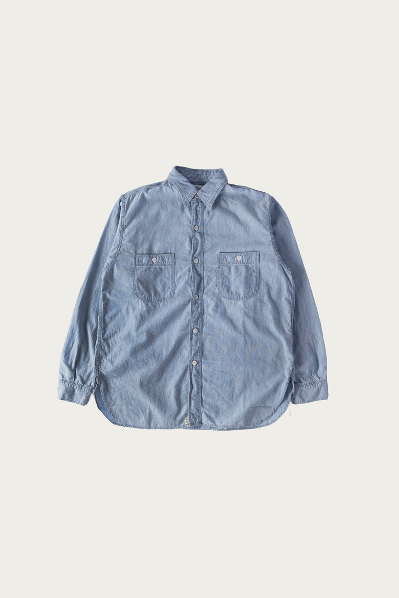OrSlow Relax Fit Chambray Work Shirt | Chambray Bleached | Canoe Club