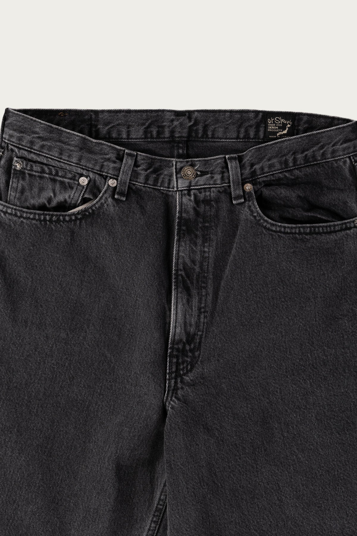 orSlow - Super Dad's Denim Pants - Black Denim Stone - Canoe Club