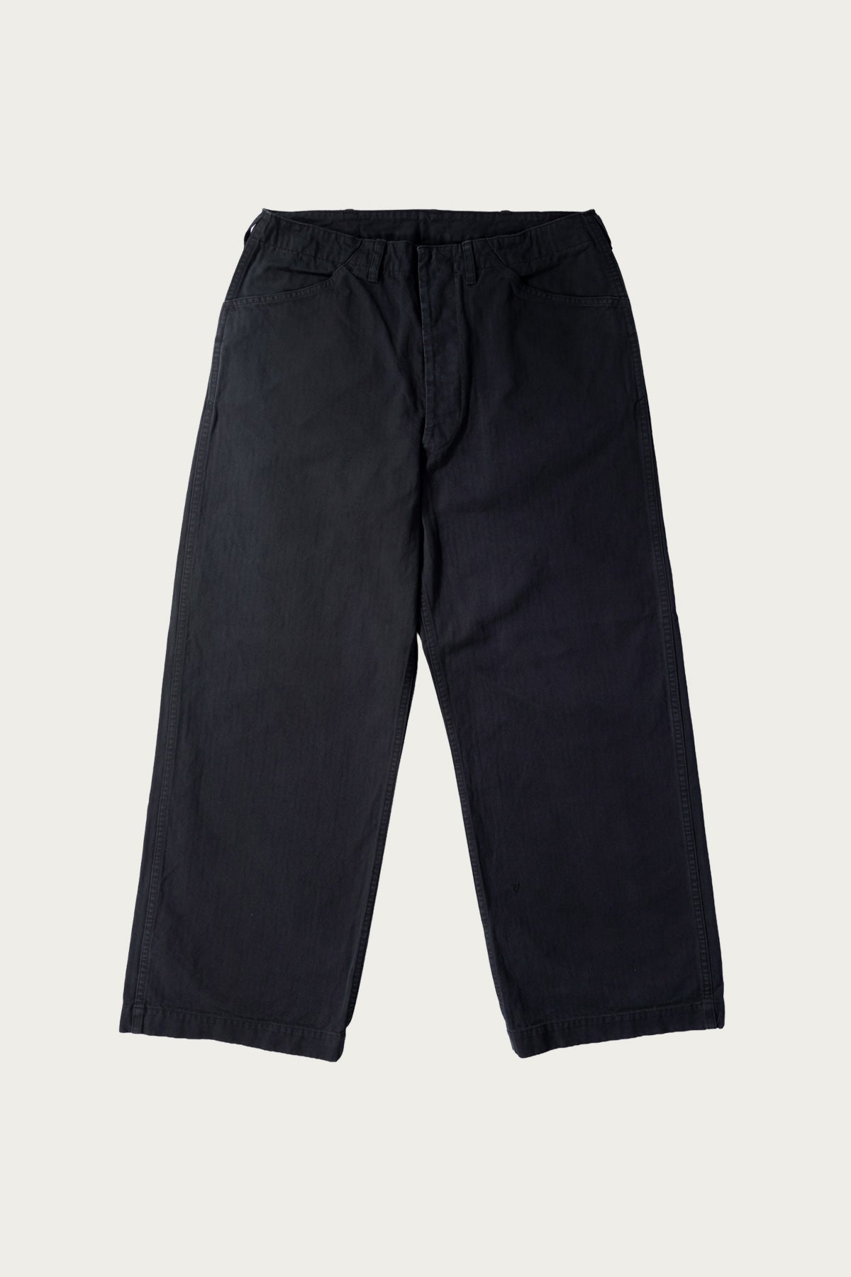 orSlow - USMC Herringbone Wide Fit Utility Trousers - Black - Canoe Club