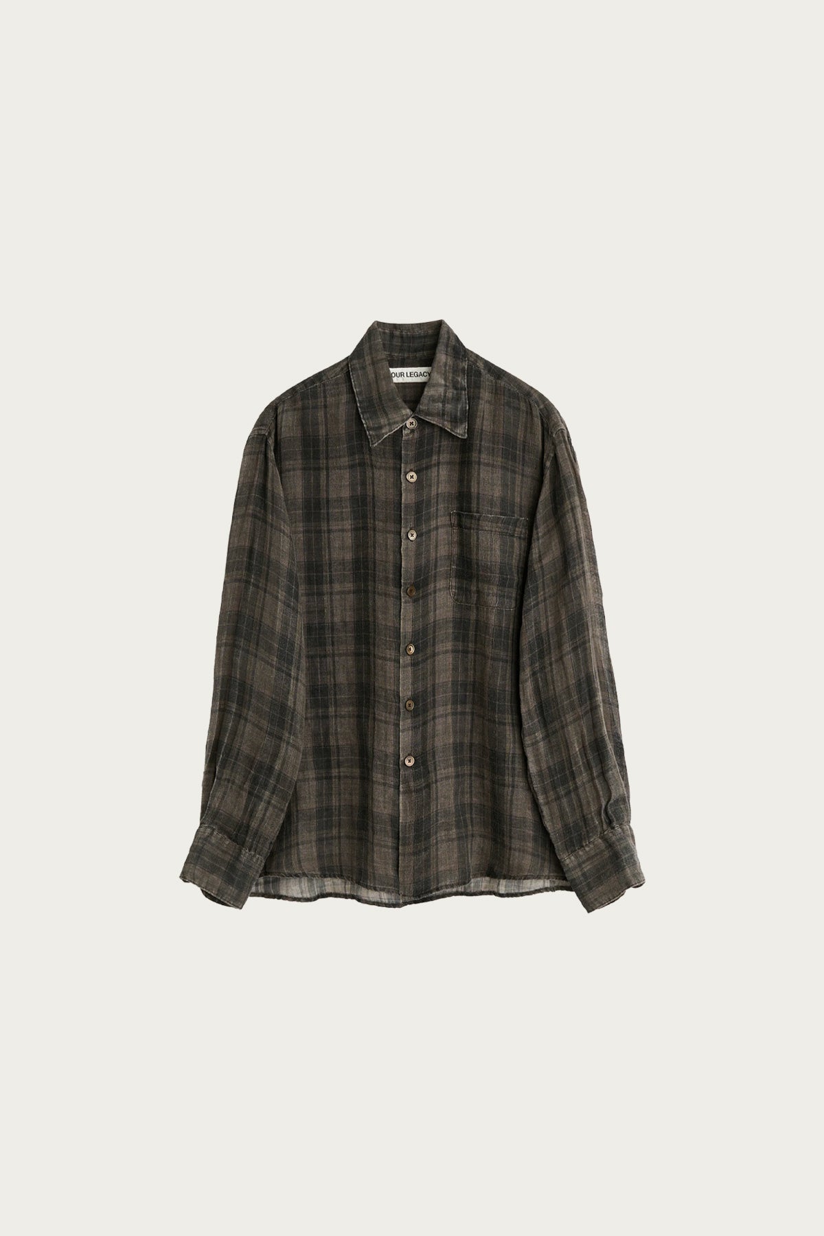Our Legacy - Above Shirt - Penumbra Check Sheercoat Linen - Canoe Club