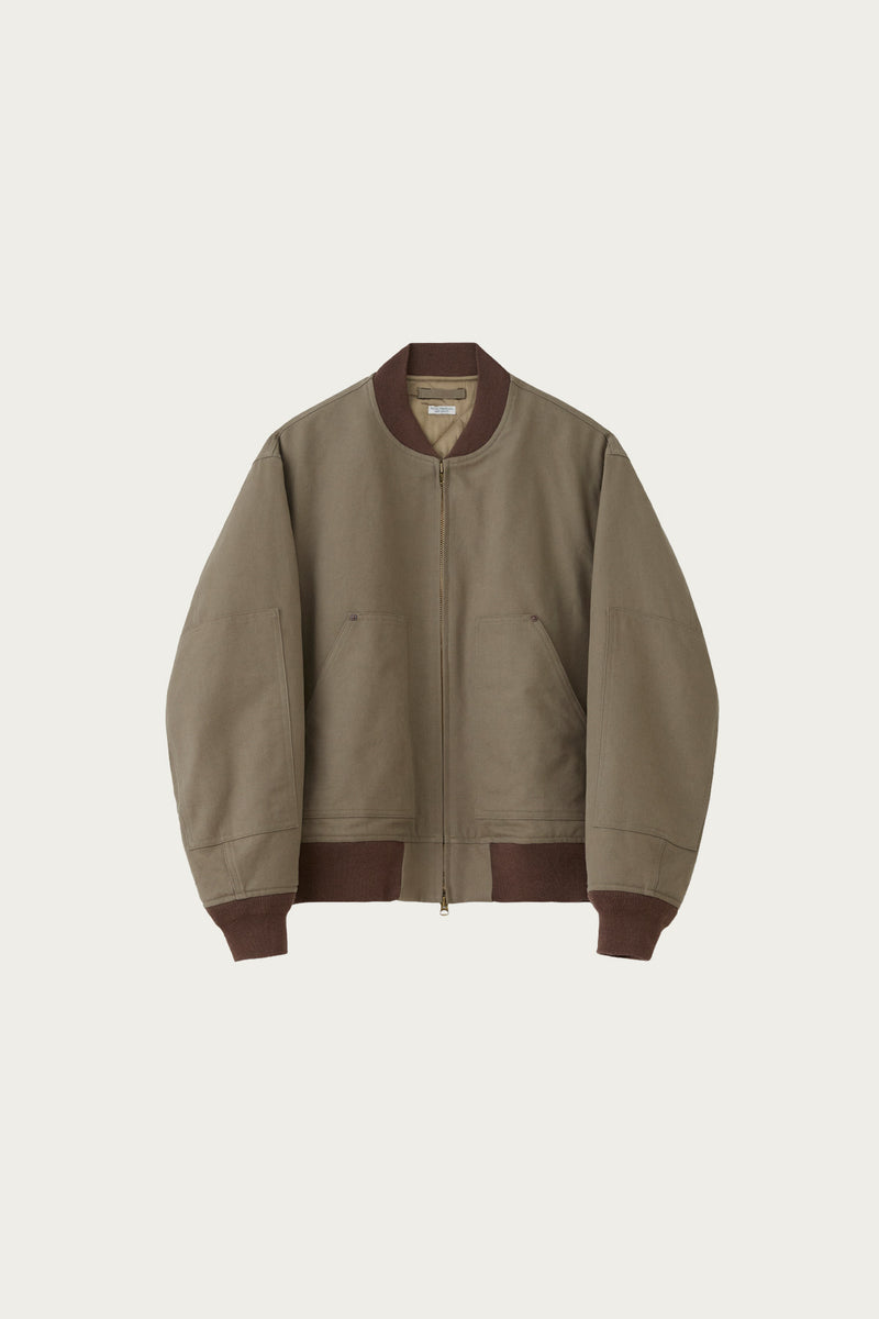 Phigvel Duck Cloth Workaday Blouson | Taupe Beige | Canoe Club