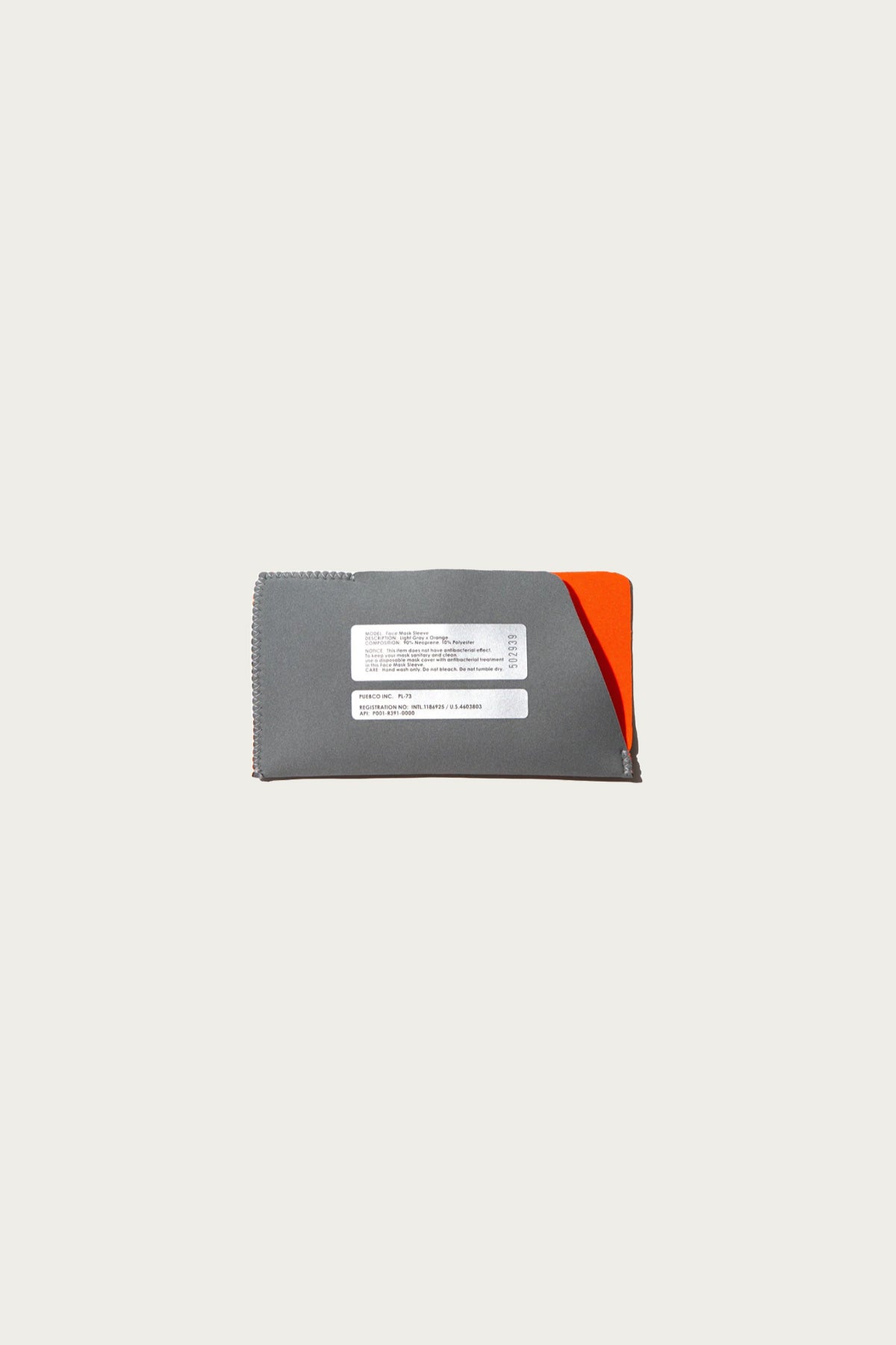 Puebco - Face Mask Sleeve - Light Gray/Orange - Canoe Club