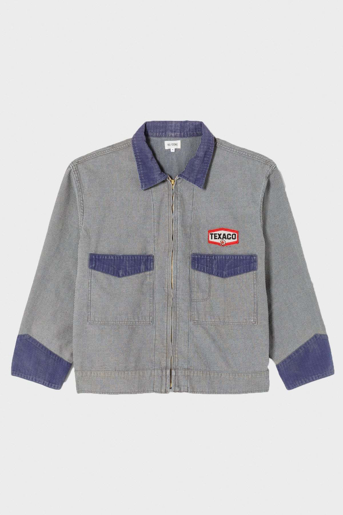RE/DONE - Milk Man Jacket - Cement Pin Stripe/Navy - Canoe Club
