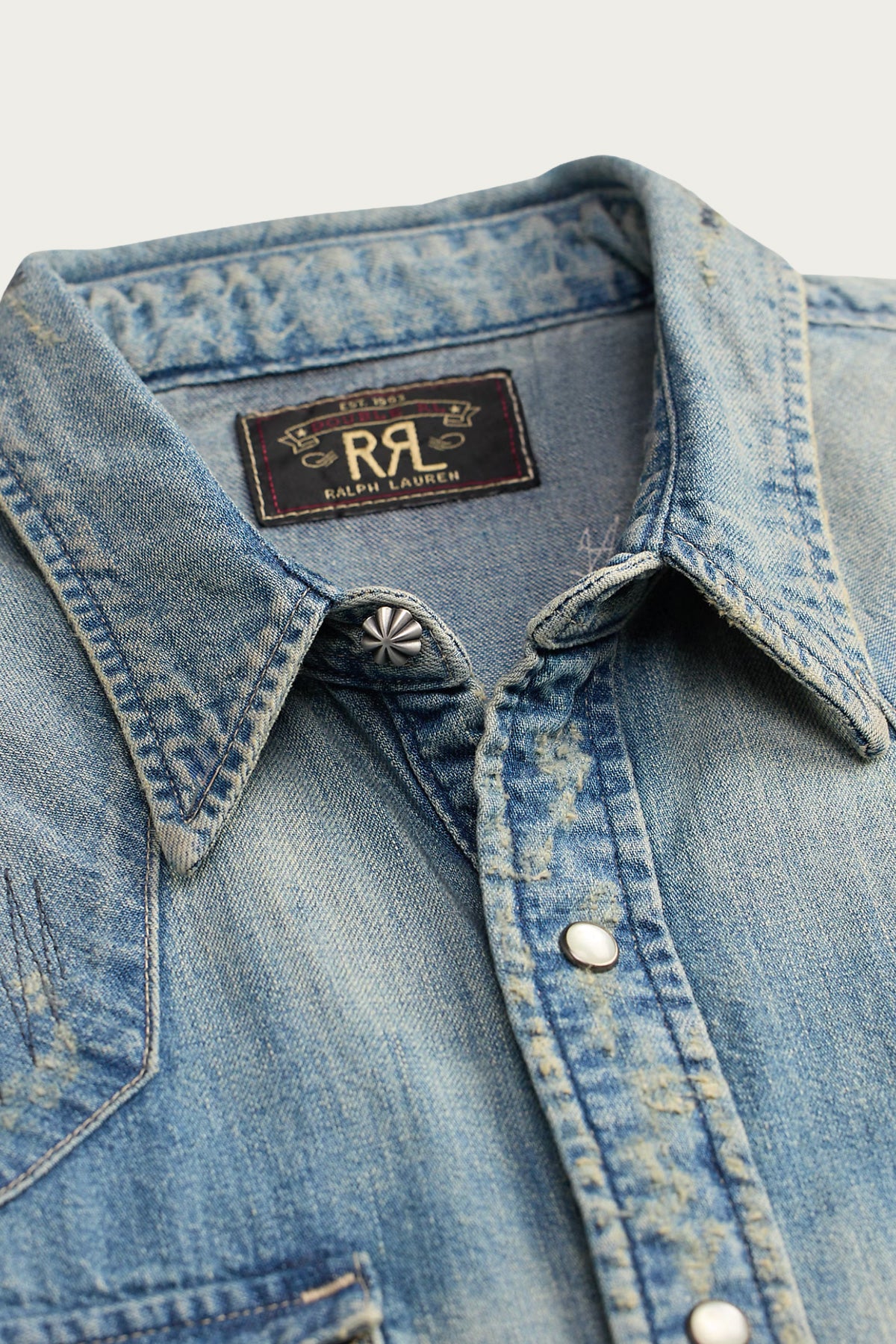RRL - 2x Denim Western Shirt - Addington Wash - Canoe Club