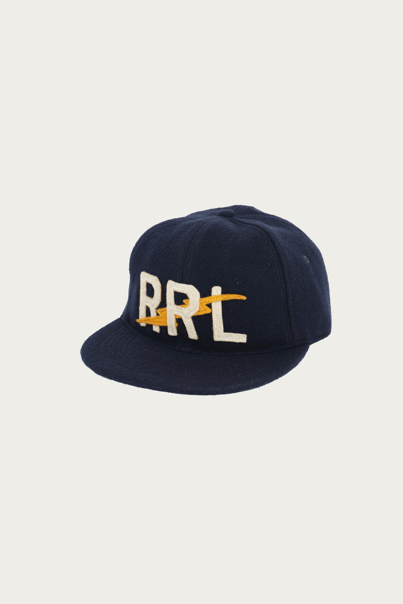 RRL Appliquéd Wool-Blend Felt Ball Cap | Navy | Canoe Club