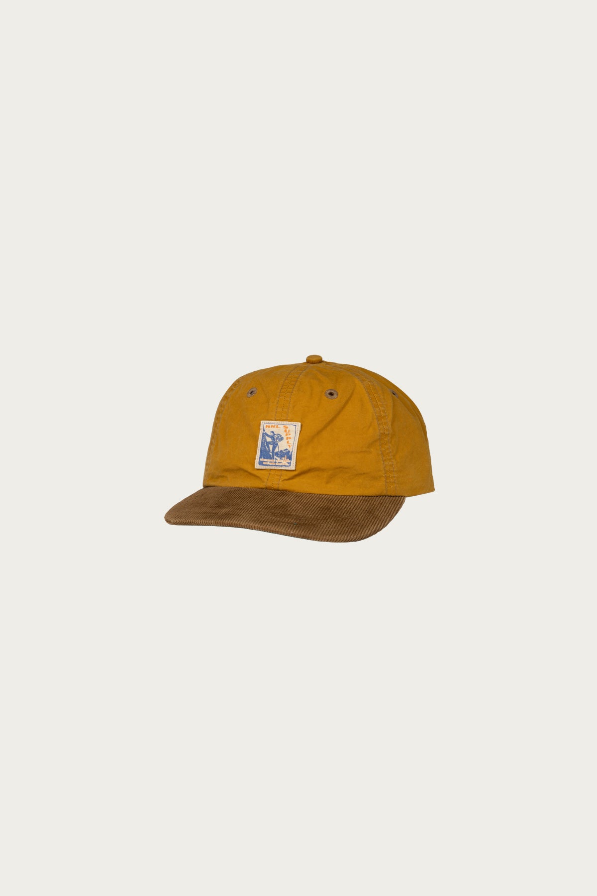 RRL - Corduroy-Bill Oilcloth Ball Cap - Mustard - Canoe Club
