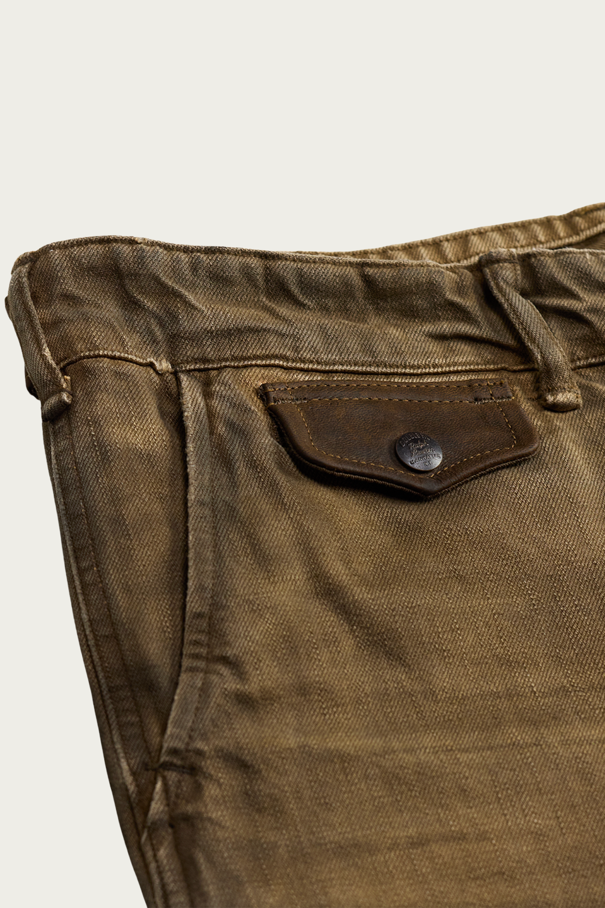 RRL - Cotton 3x1 Denim Kenton Work Pant - Distressed Brown - Canoe Club