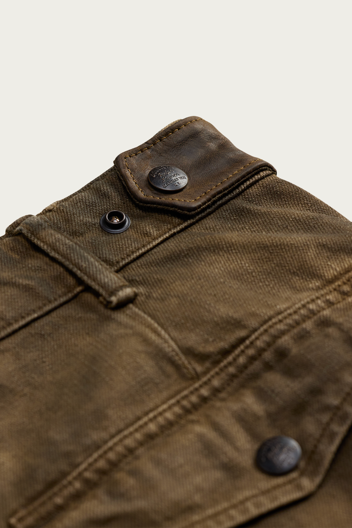 RRL - Cotton 3x1 Denim Kenton Work Pant - Distressed Brown - Canoe Club