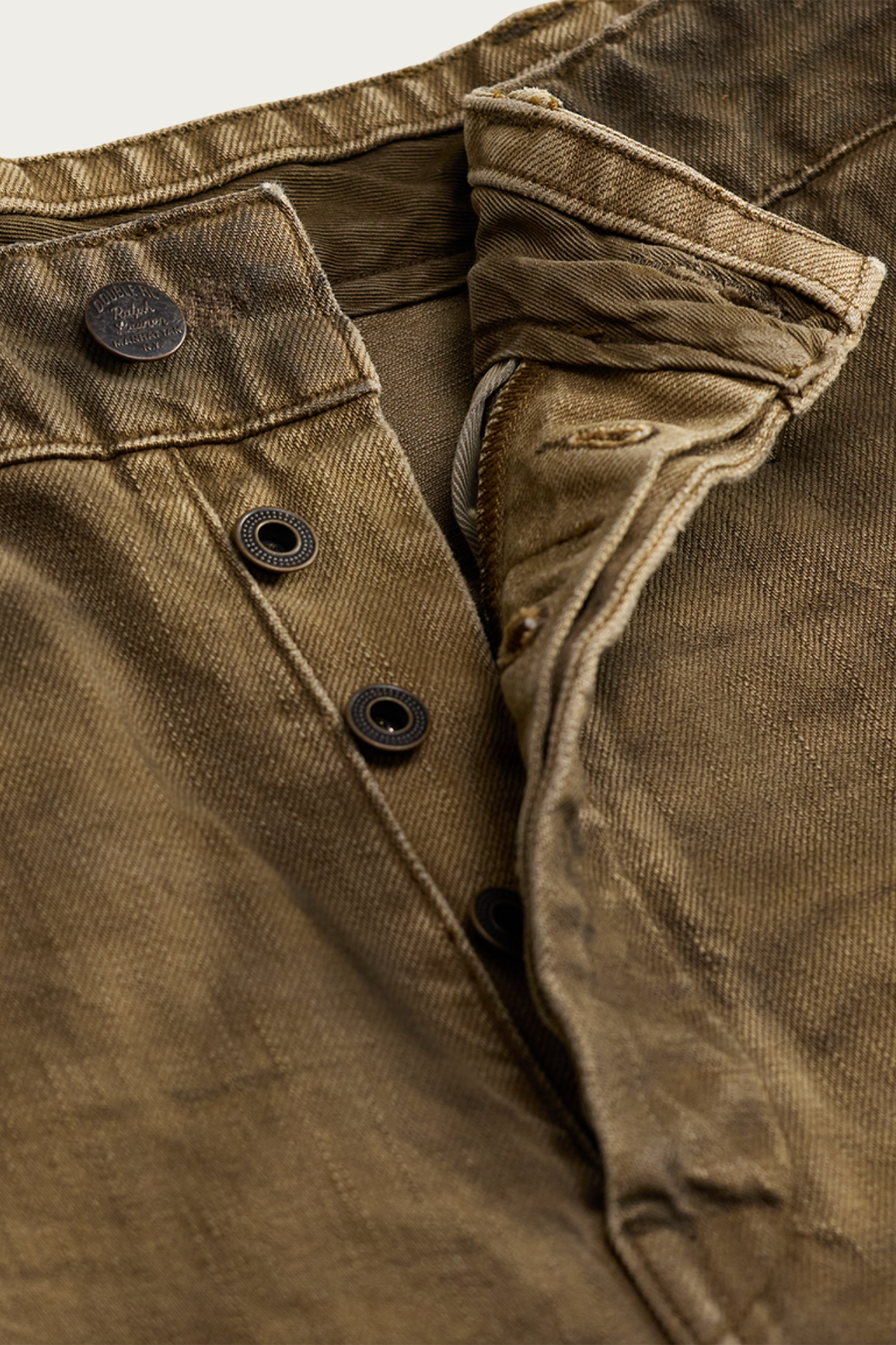 RRL - Cotton 3x1 Denim Kenton Work Pant - Distressed Brown - Canoe Club