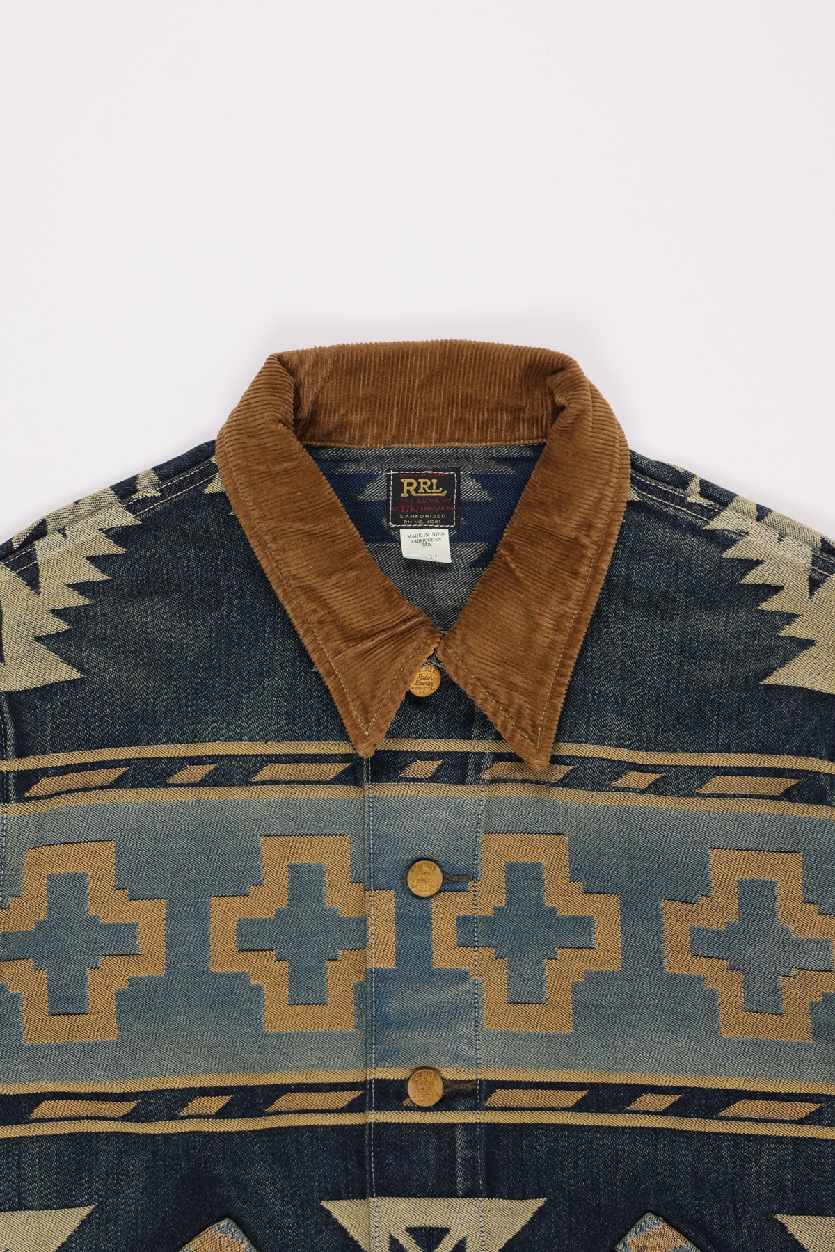 RRL - Cotton Jacquard Indigo Denim - Indigo - Canoe Club
