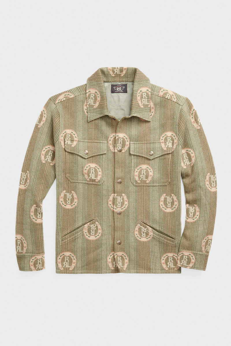 RRL Cotton Jacquard Shirt Jacket | Sage/Multi | Canoe Club