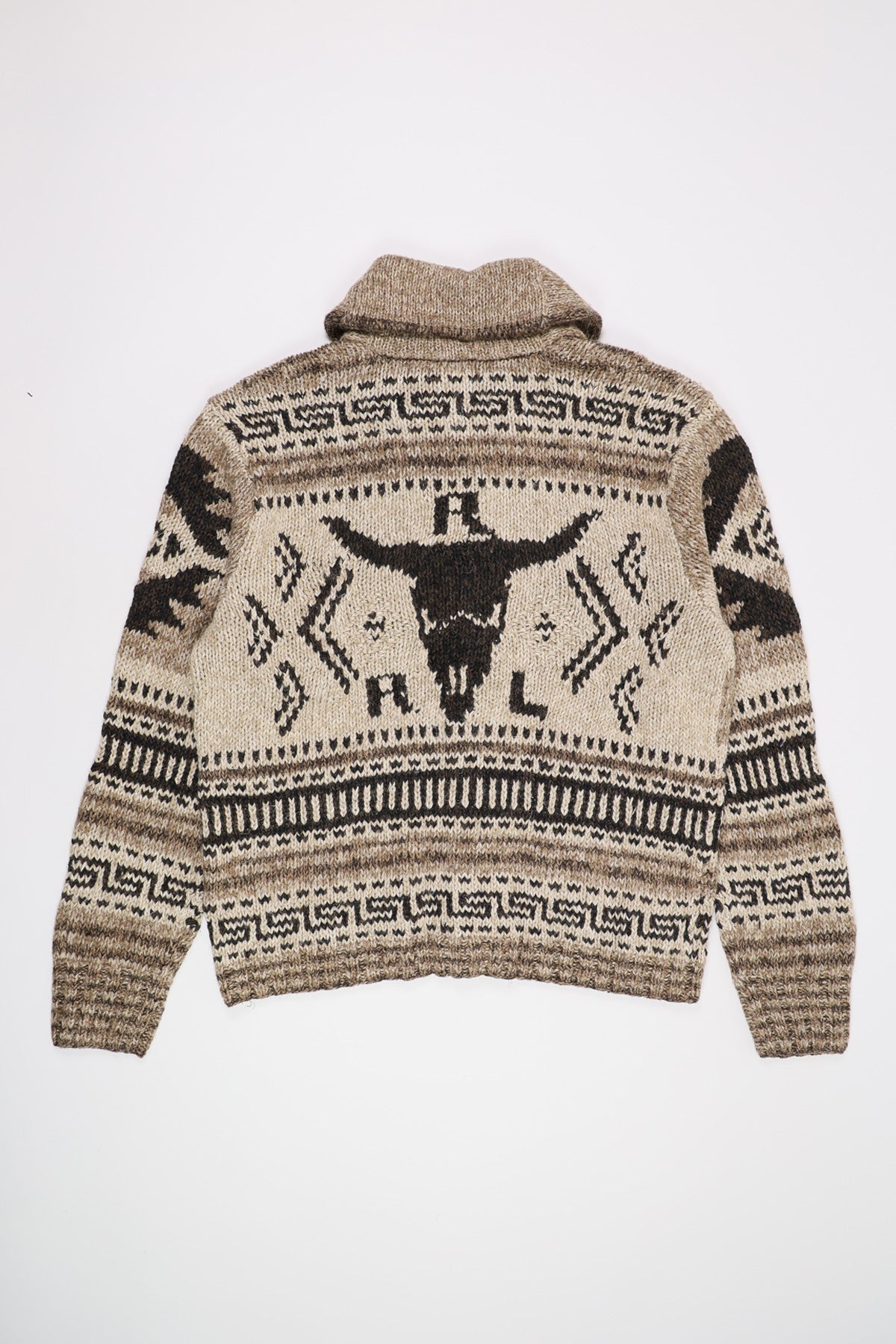 RRL - Cotton/Linen/Silk Cardigan - Brown - Canoe Club