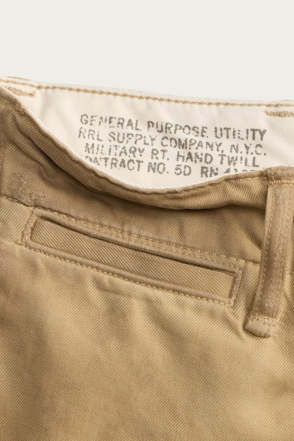 RRL - Distressed Chino Field Pant - New Khaki - Canoe Club