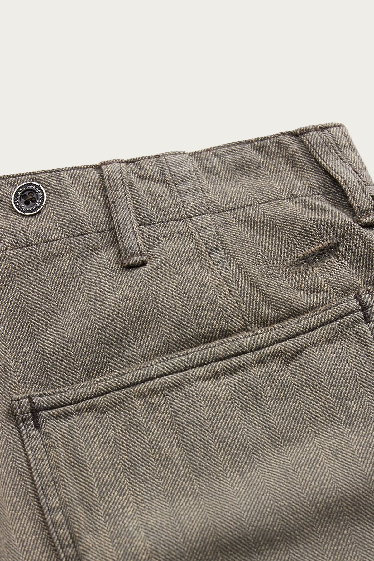 RRL - Distressed Herringbone Twill Field Pant - Faded Grey - Canoe Club