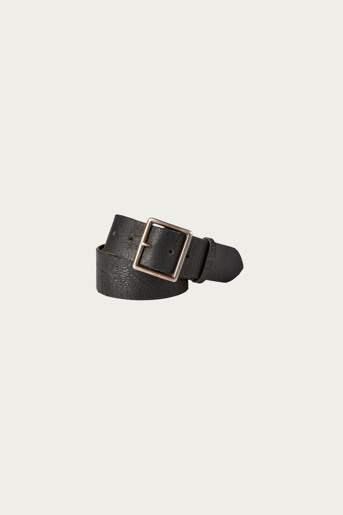 RRL - Distressed Leather Belt - Vintage Black - Canoe Club