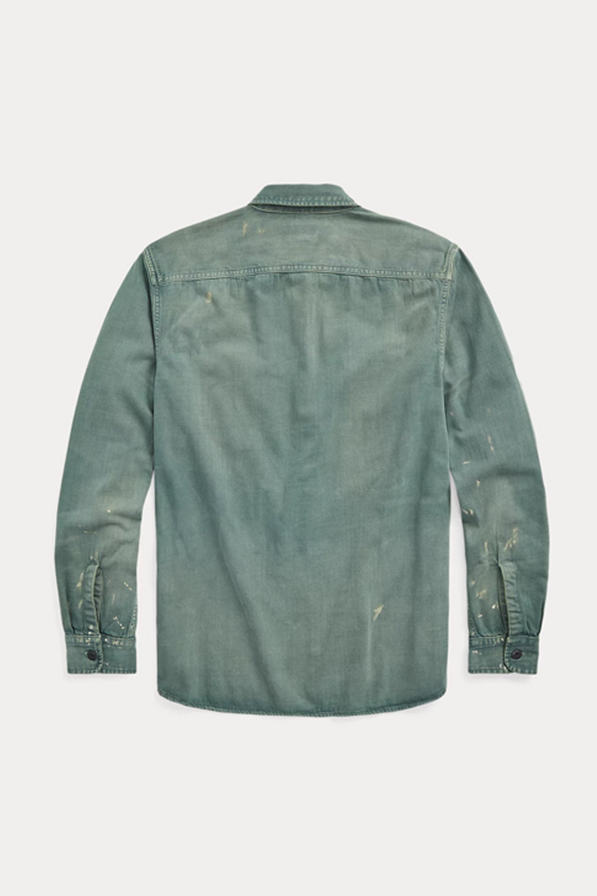 RRL - Distressed Twill Workshirt - Service Green - Canoe Club