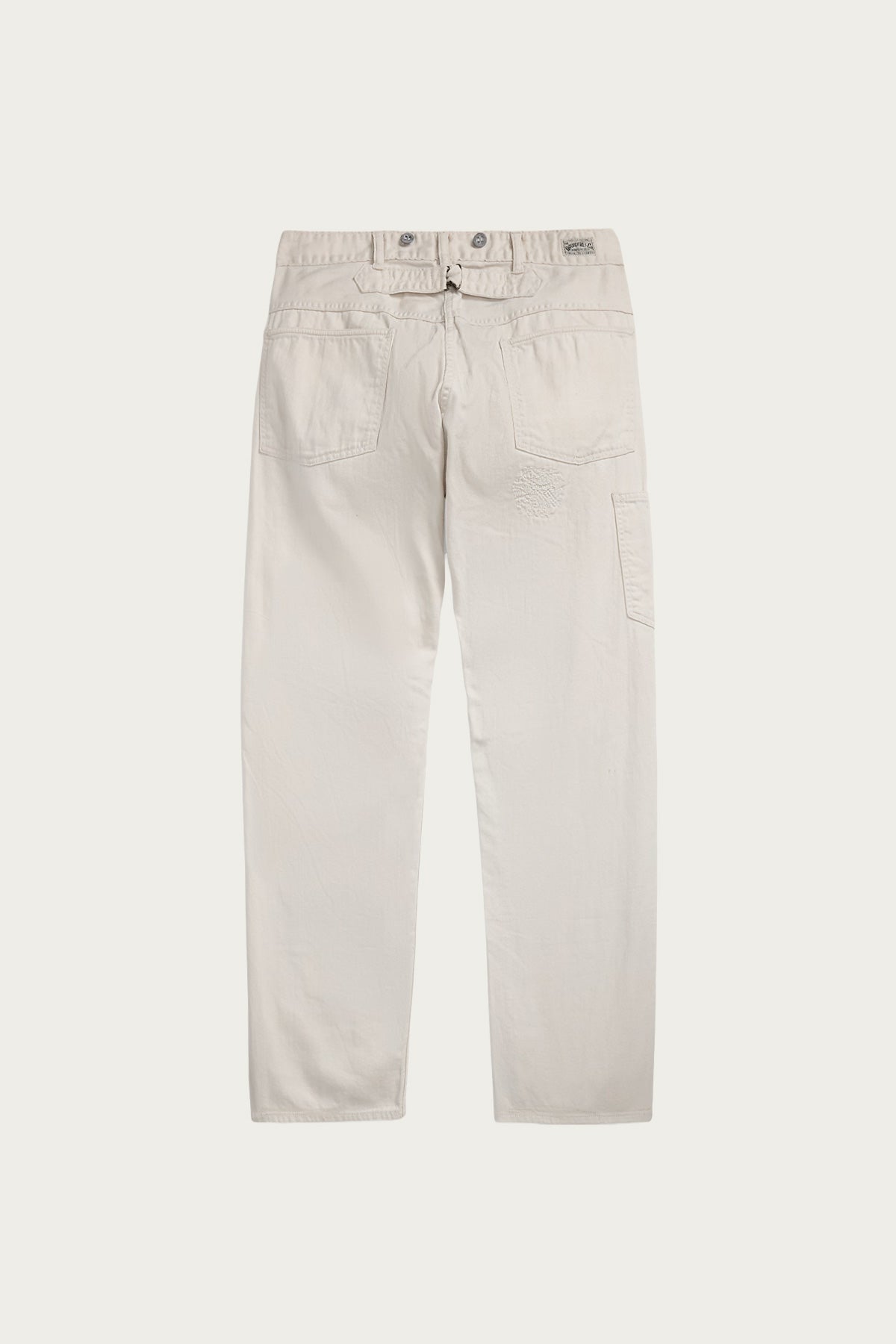RRL - Engineer Fit Repaired Carpenter Pant - Destroyed & Repaired Cream - Canoe Club
