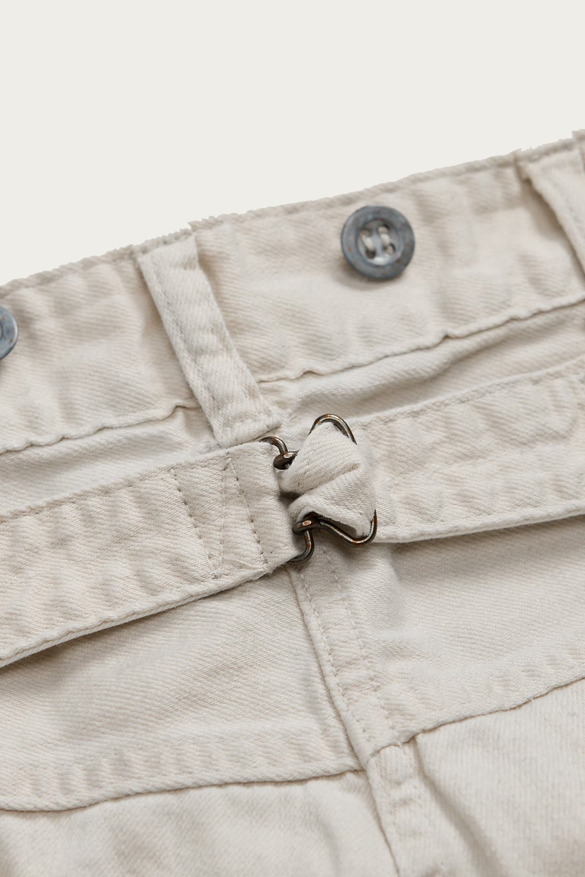 RRL - Engineer Fit Repaired Carpenter Pant - Destroyed & Repaired Cream - Canoe Club