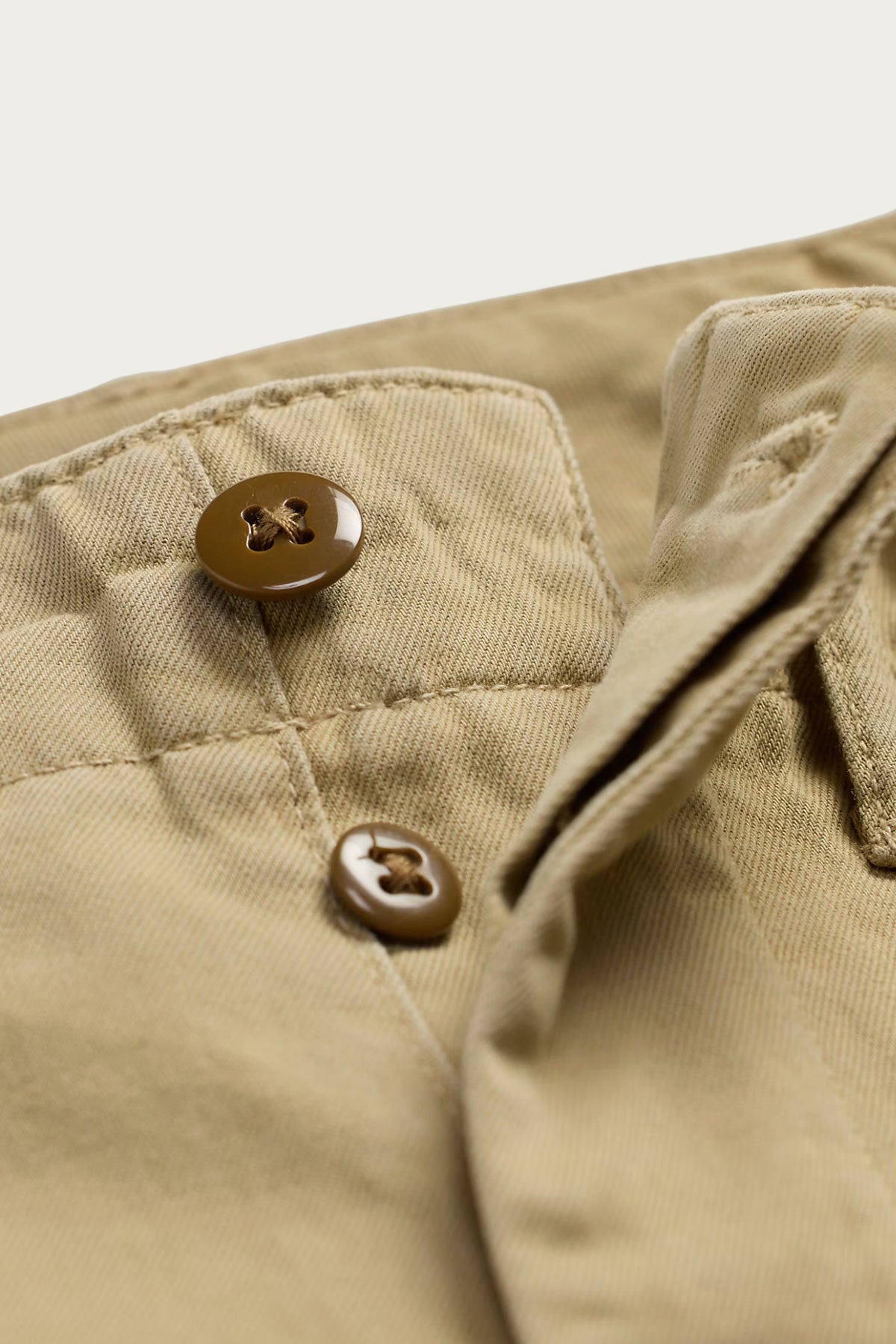 RRL - Field Chino Pants w/ Repairs - New Military Khaki - Canoe Club