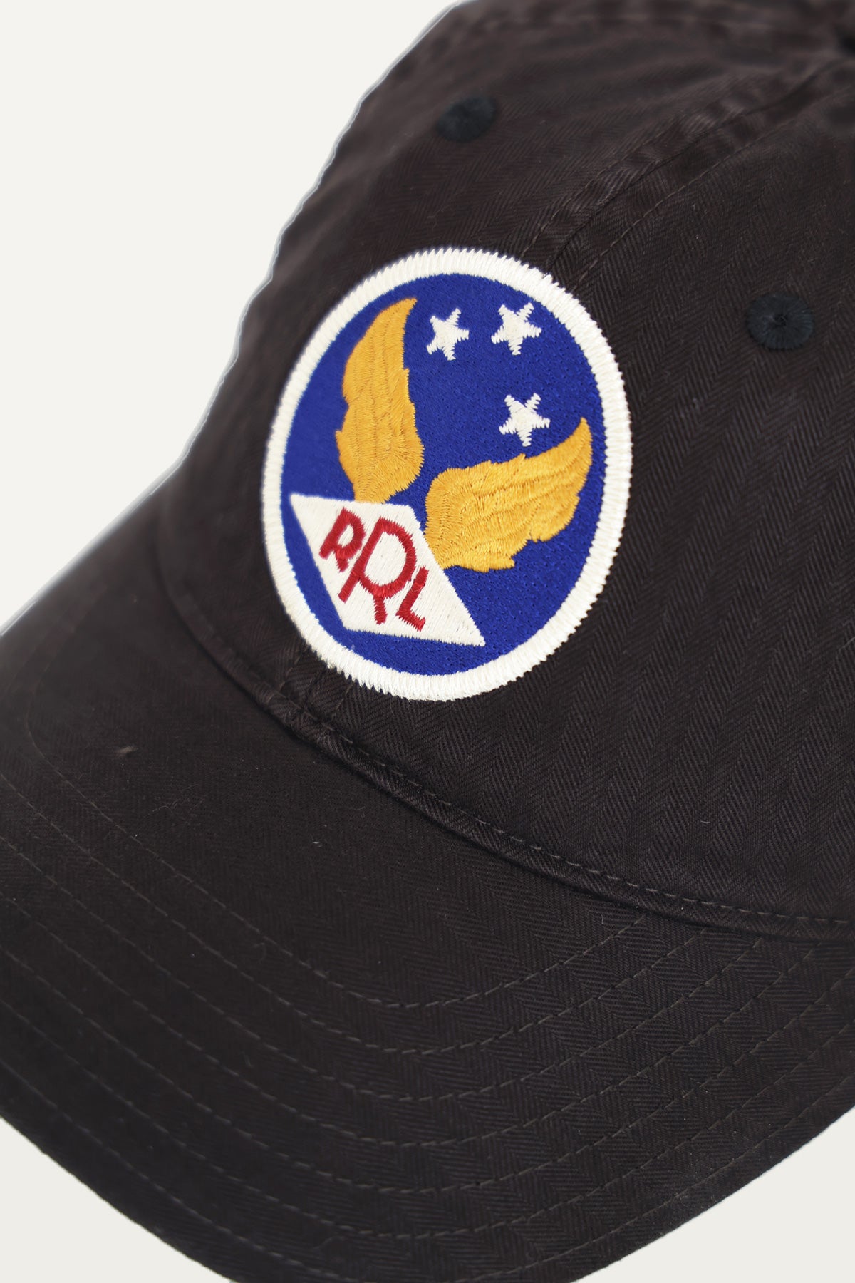 RRL - Winged-Logo Twill Ball Cap - Black - Canoe Club