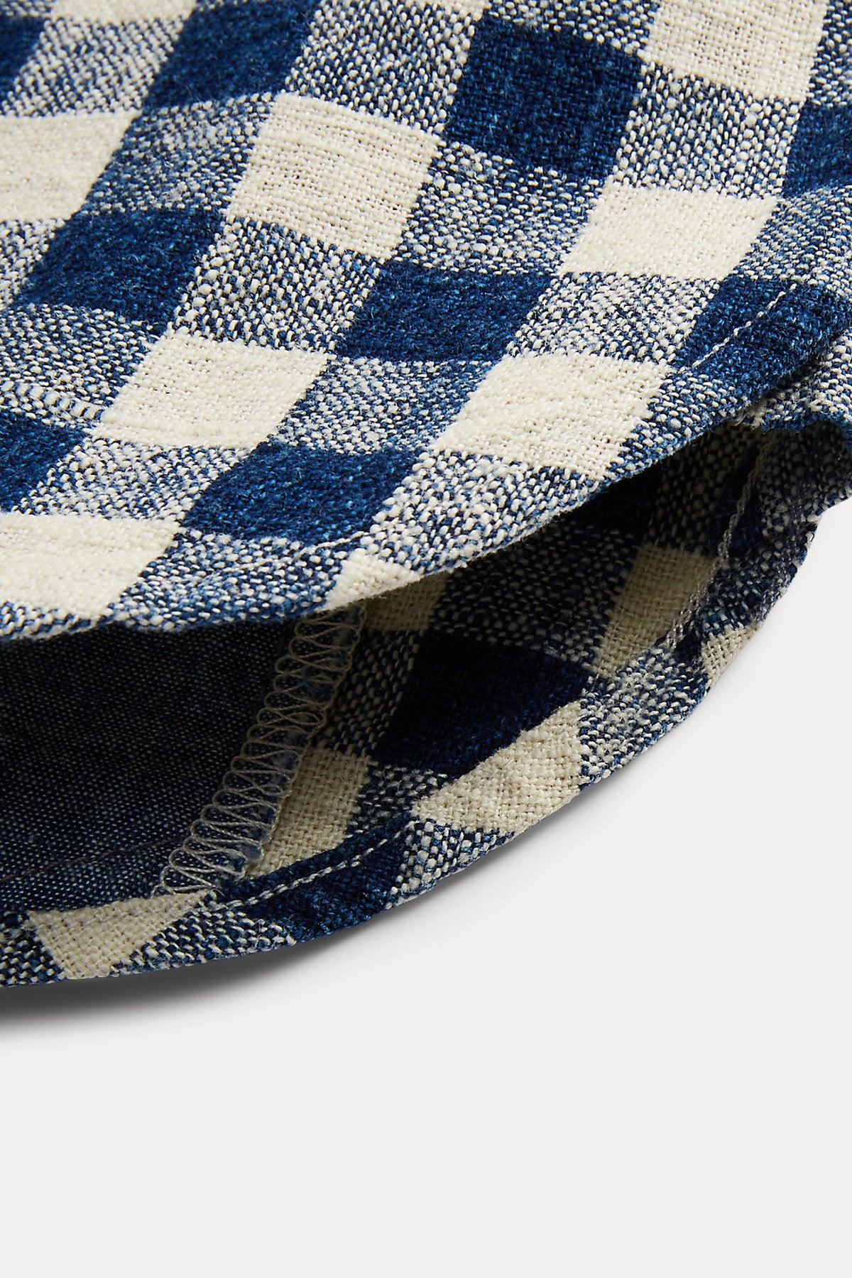 RRL - Indigo Checked Linen-Cotton Workshirt - Indigo/Cream - Canoe Club