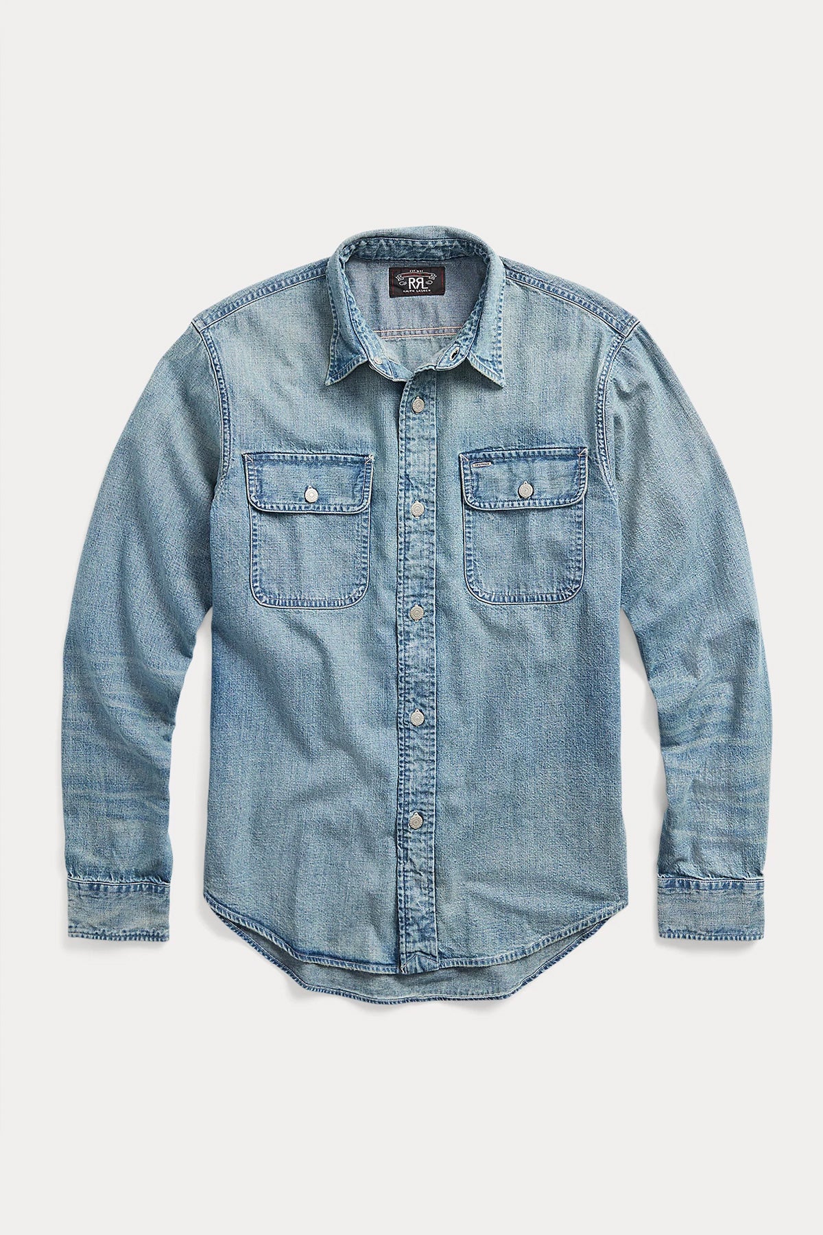 RRL - Indigo Denim Workshirt - Clearfield Wash - Canoe Club