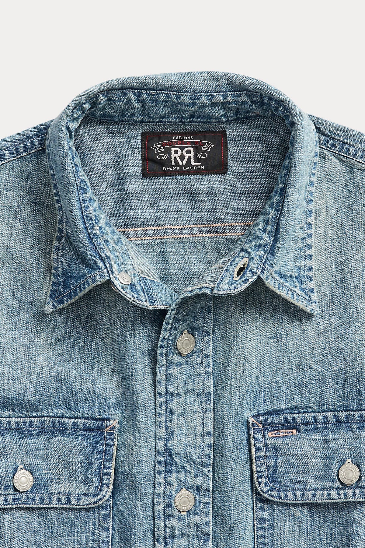RRL - Indigo Denim Workshirt - Clearfield Wash - Canoe Club