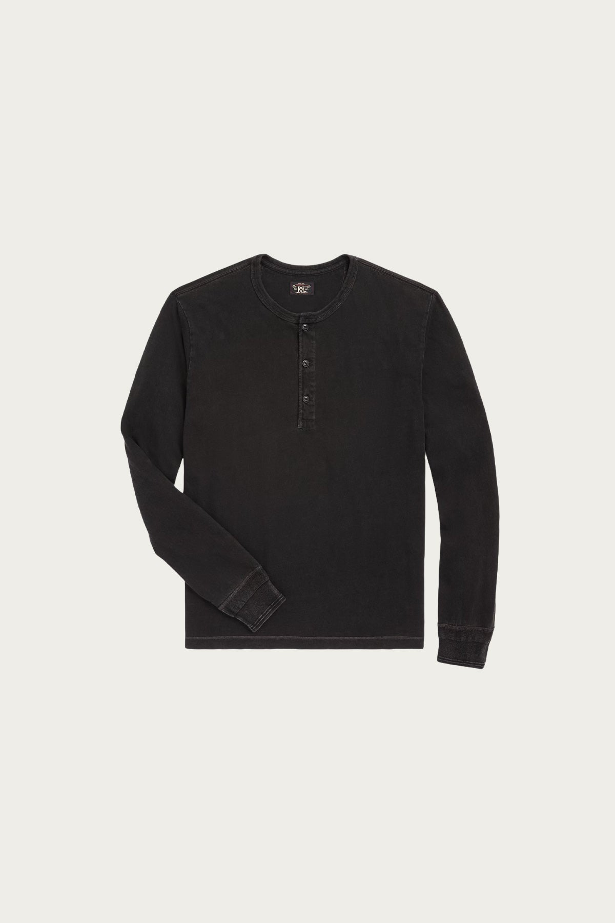 RRL - Indigo Jersey Henley Shirt - Sulfur Black - Canoe Club