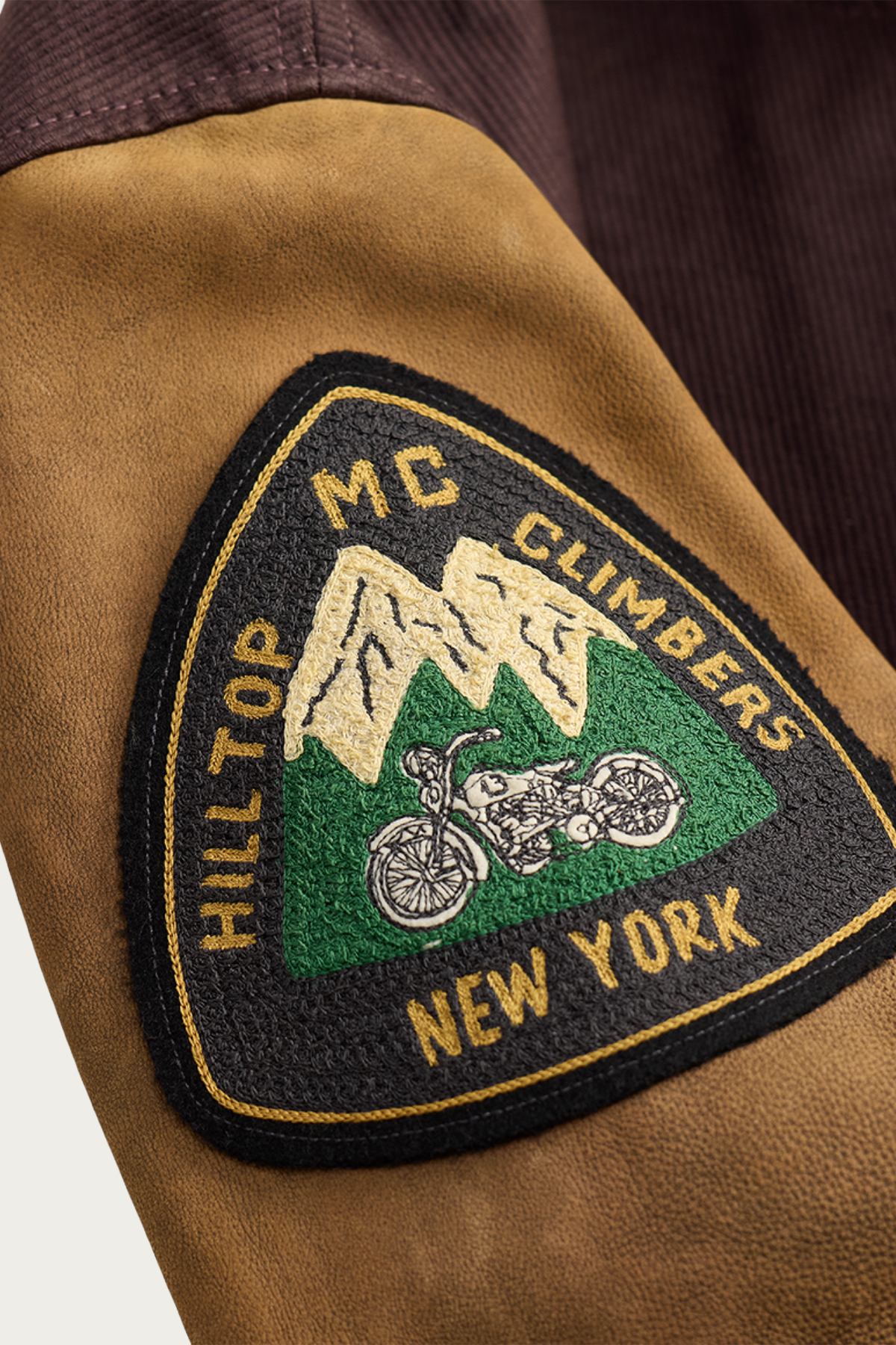 RRL - Leather-Sleeve Baseball Jacket - Vintage Burgundy - Canoe Club
