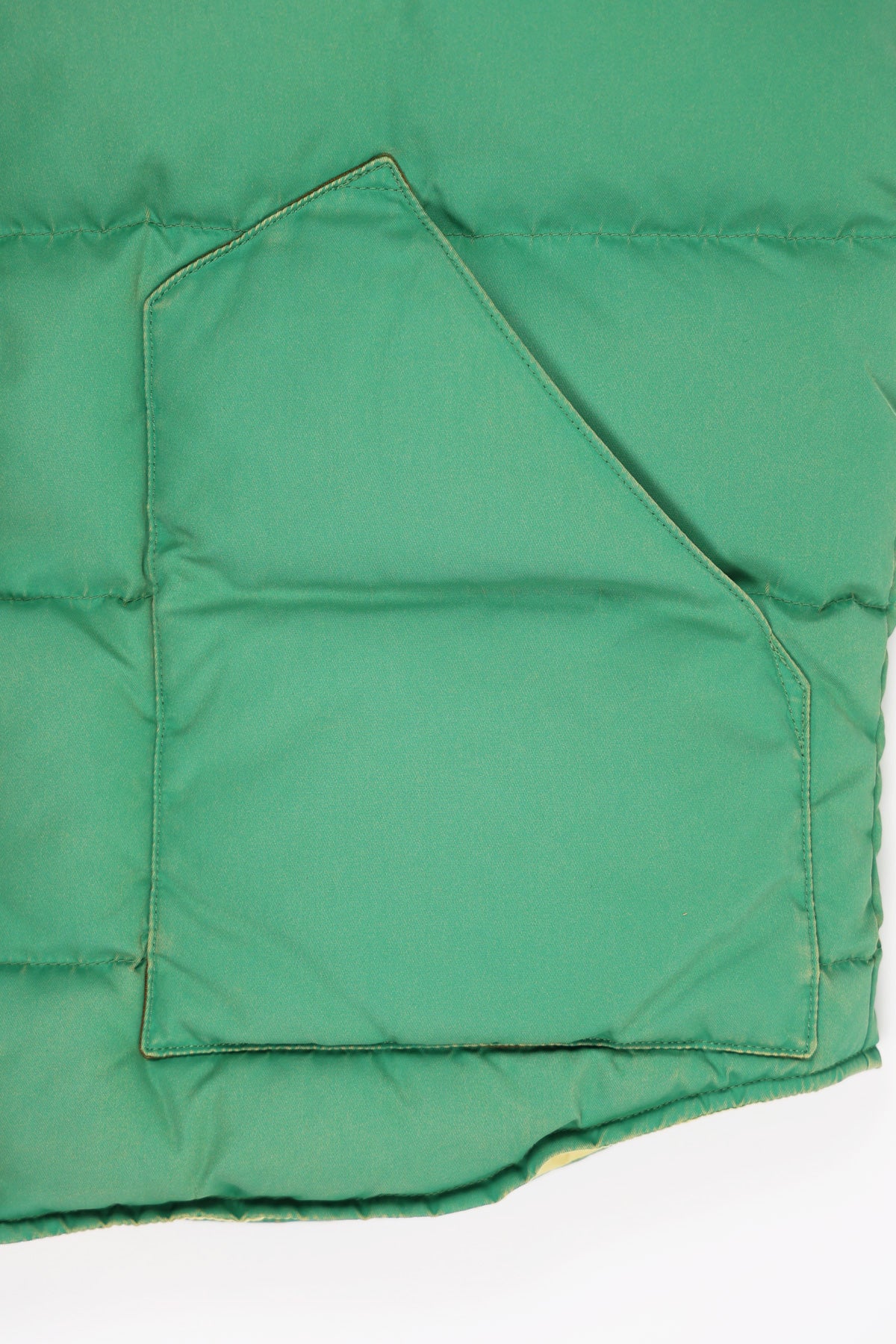 RRL - Leather-Yoke Quilted Vest - Kelly Green - Canoe Club