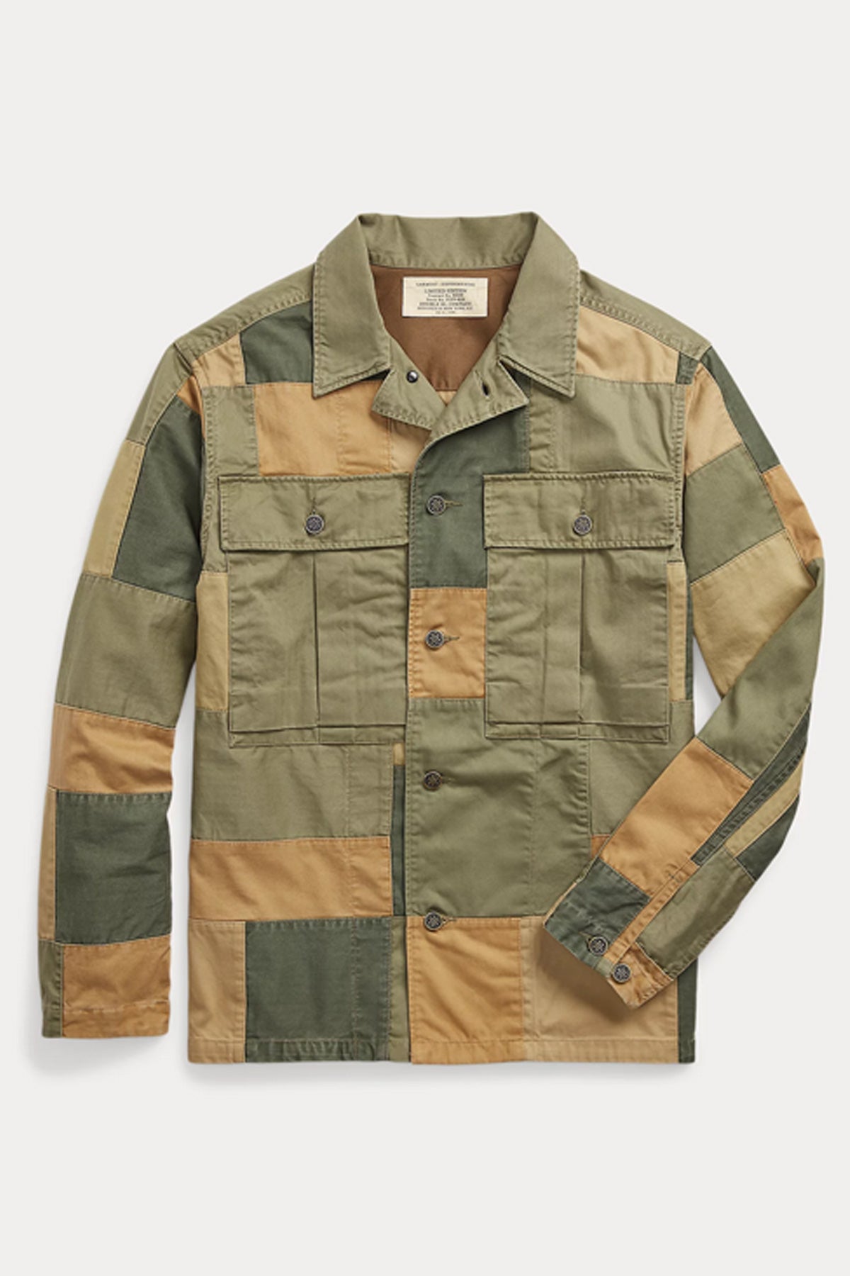 RRL - Limited-Edition Patchwork Shirt - Olive/Multi - Canoe Club