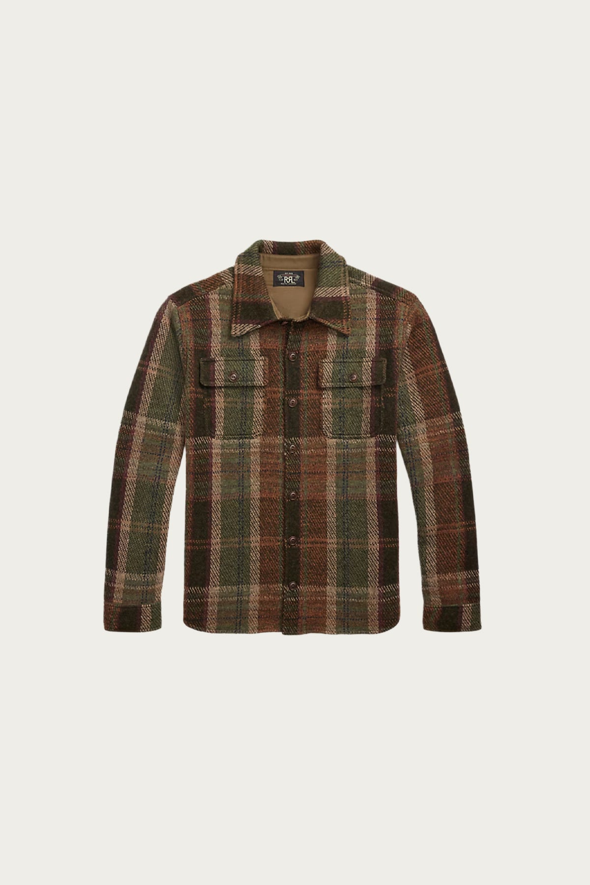 RRL - Plaid Wool-Cashmere Workshirt Sweater - Olive Multi - Canoe Club