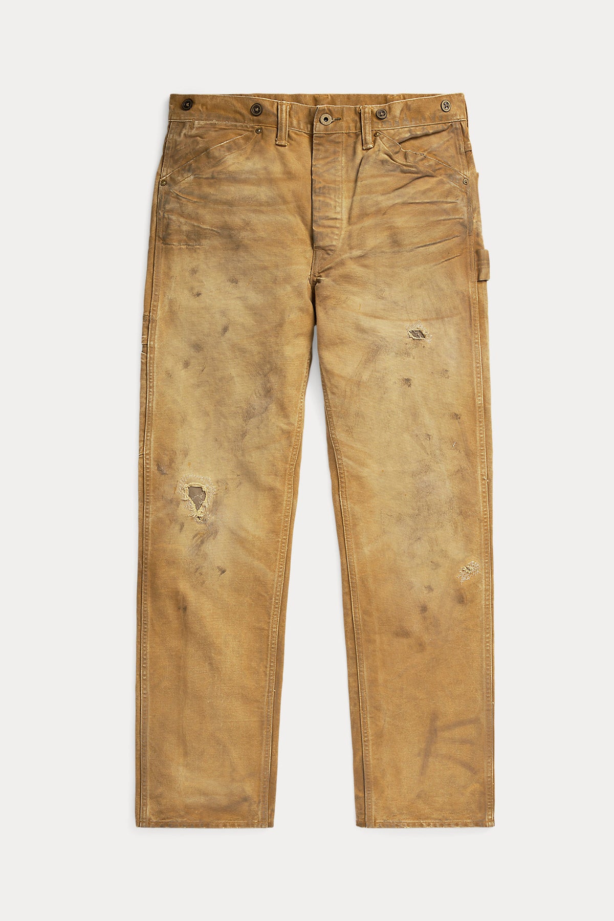 RRL - Repaired Canvas Carpenter Pant - Brown Repaired - Canoe Club