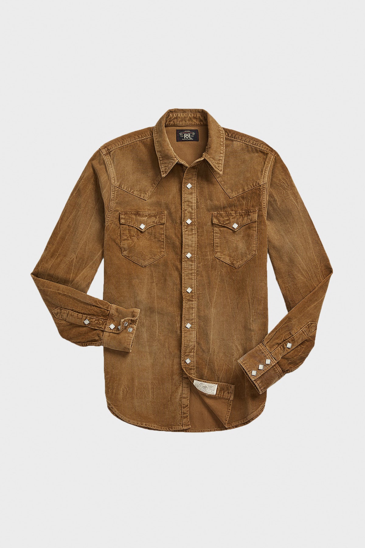 RRL - Slim Fit Corduroy Western Shirt - Faded Tan - Canoe Club