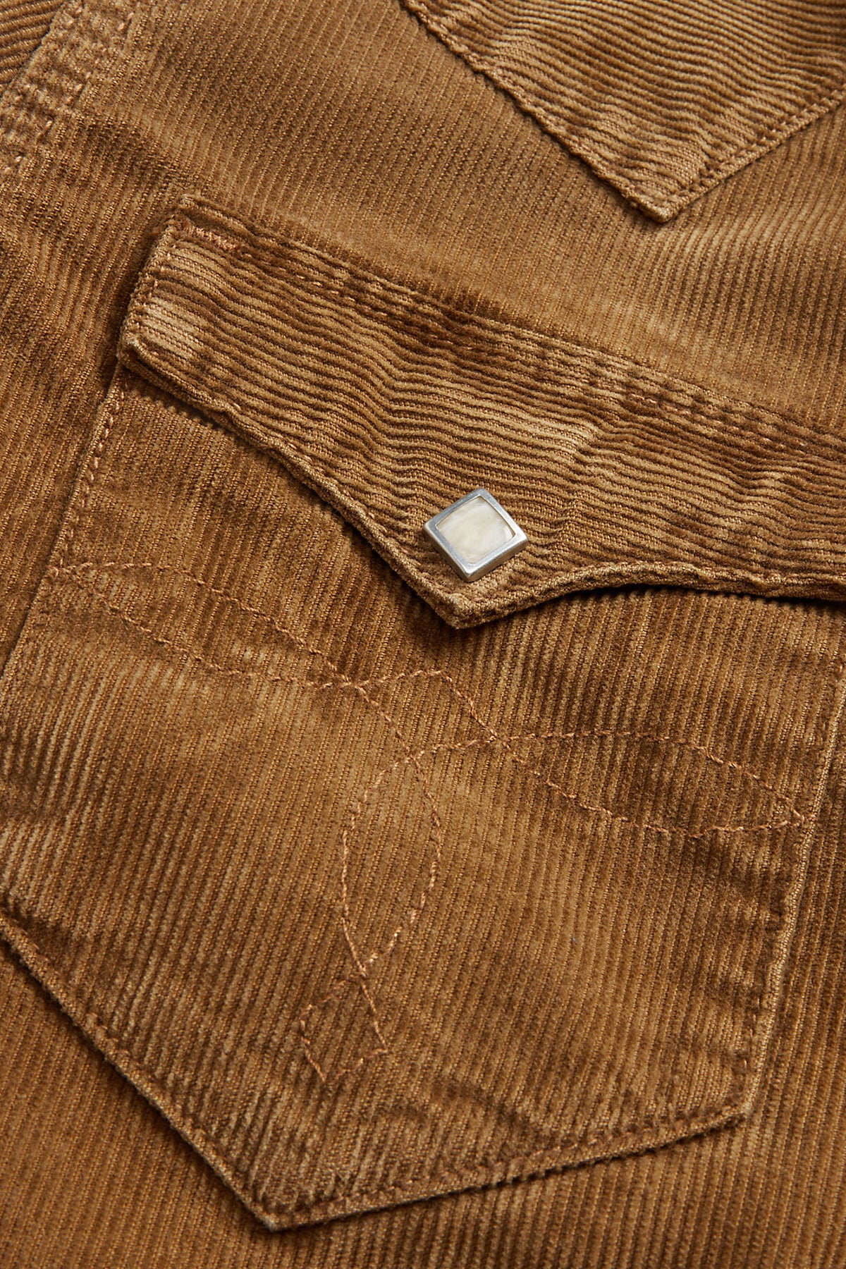 RRL - Slim Fit Corduroy Western Shirt - Faded Tan - Canoe Club