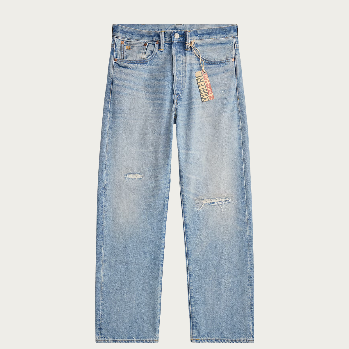 RRL vintage FIT JEAN 革パッチ 5ポケットコットンパンツ RRL Vintage 5-Pocket Bridgeview Jean | Bridgeview Wash | Canoe Club