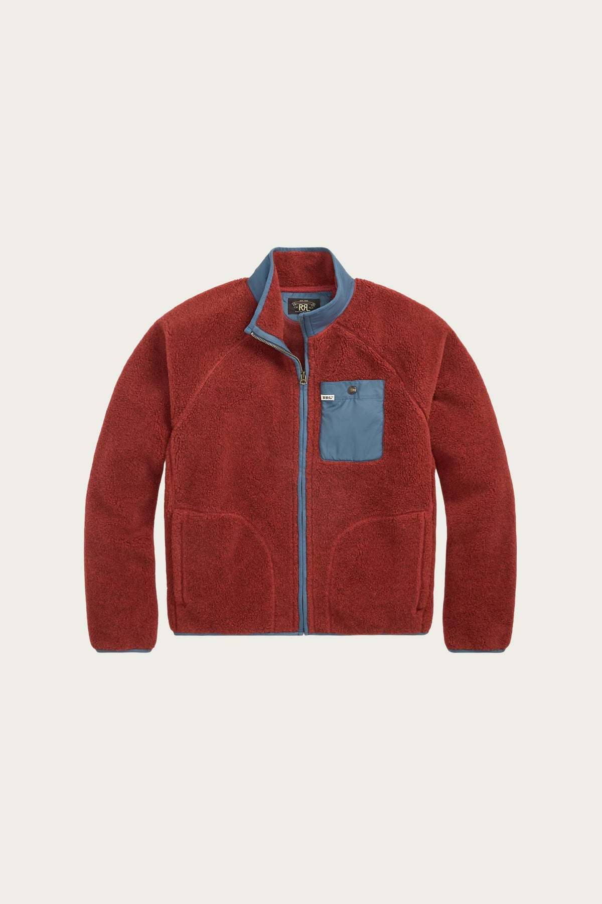 RRL - Wool-Blend Pile Fleece Jacket - Red Heather - Canoe Club