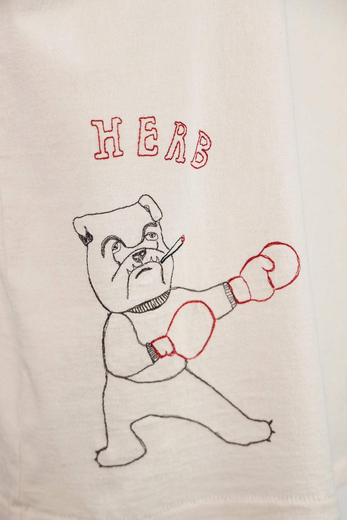Samuel Zelig - Boxing Tee - Natural/Red - Canoe Club