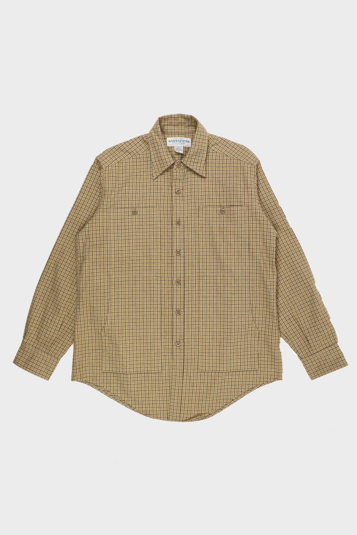 Sassafras - Check Flannel Feel Sun Half - Beige - Canoe Club