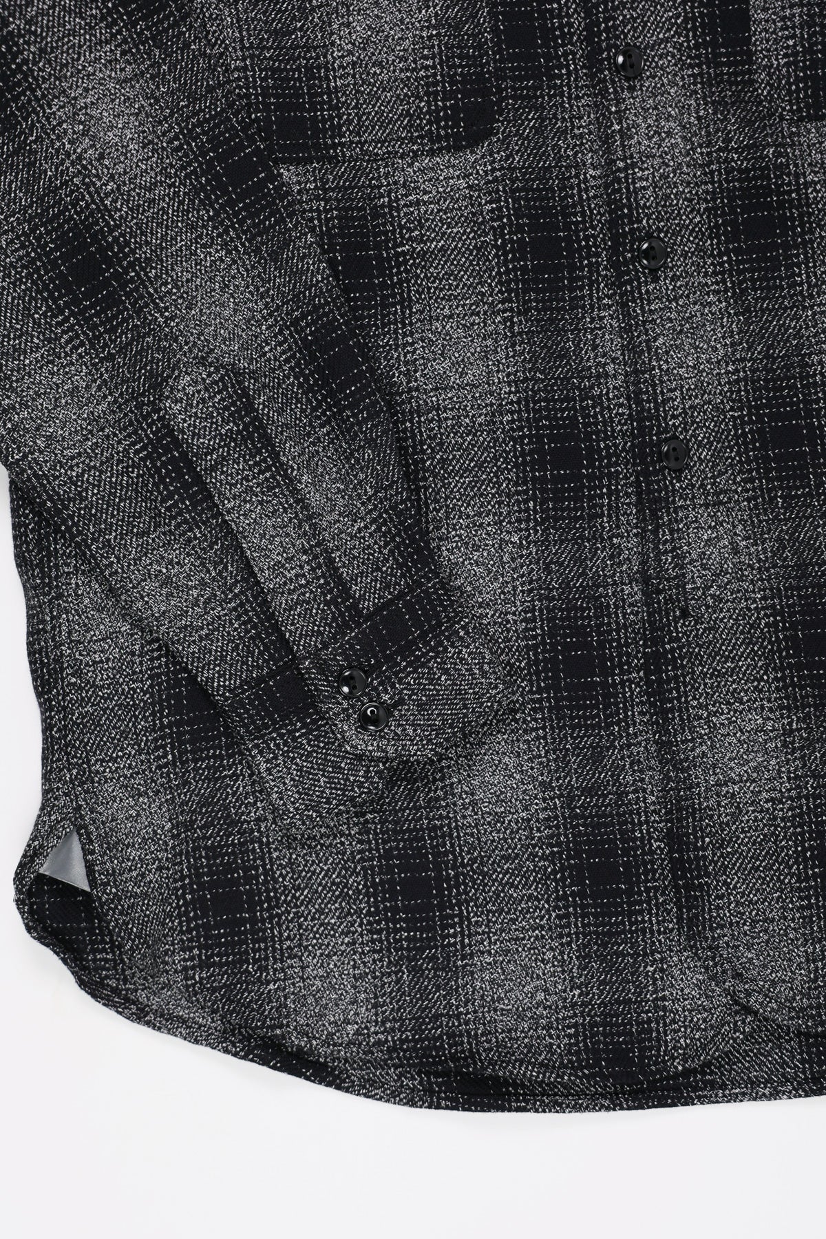 Sassafras - Heavy Flannel Gardening at Night Shirt - Black Check - Canoe Club