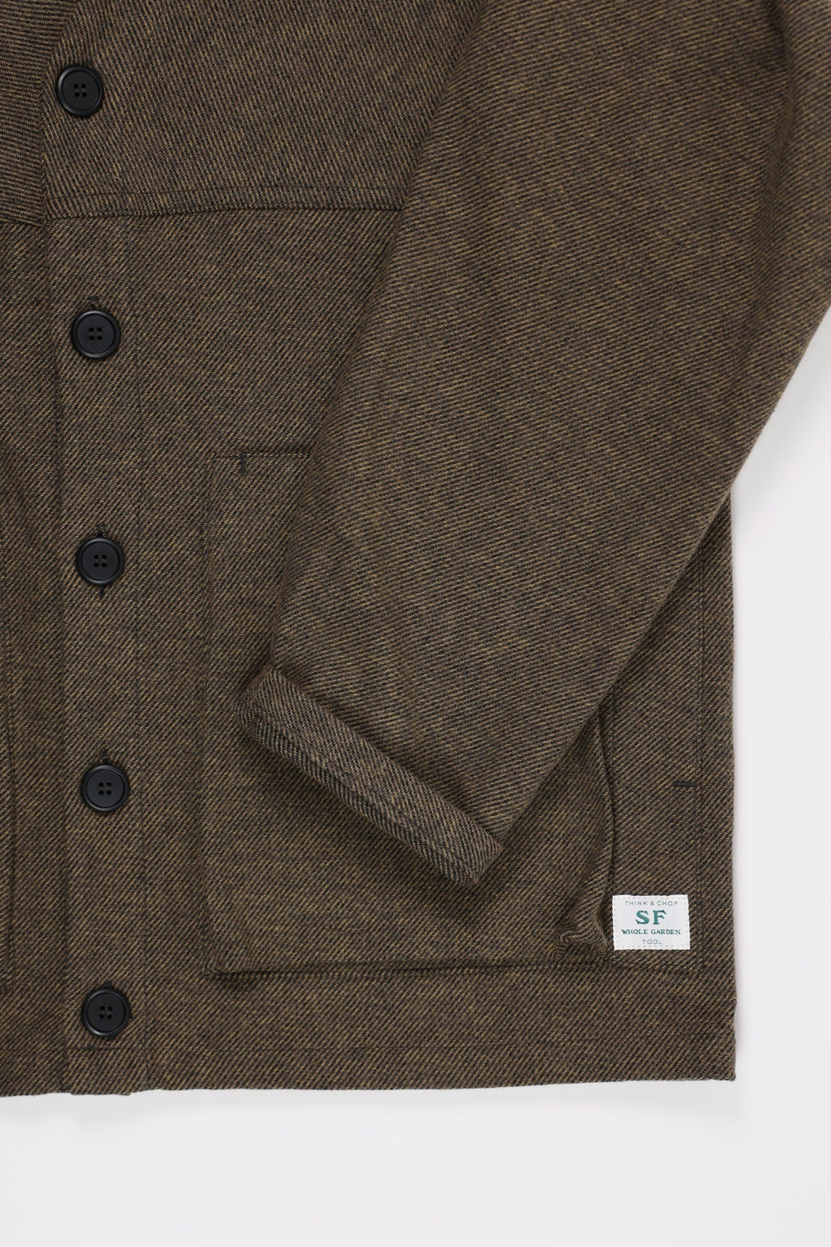 Sassafras - Tweedy Cotton Digs Crew Carde Jacket - Beige - Canoe Club