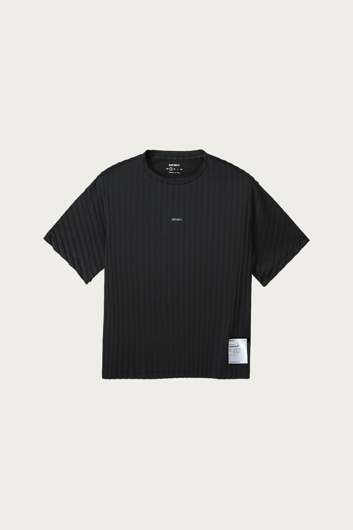 Satisfy Running - Auralite Pleated T-Shirt - Black SA - Canoe Club