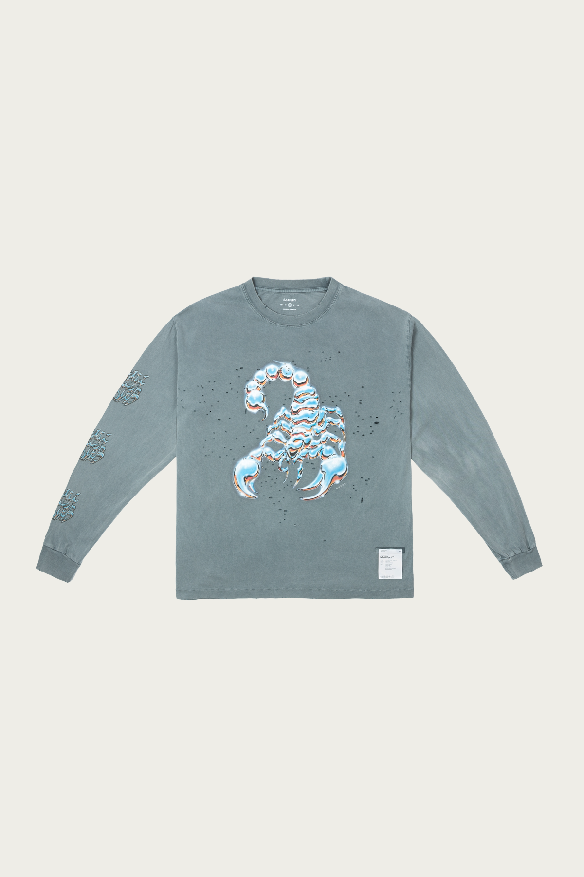 Satisfy Running - MothTech Long Tee - Faded Black ScorpSleeve - Canoe Club