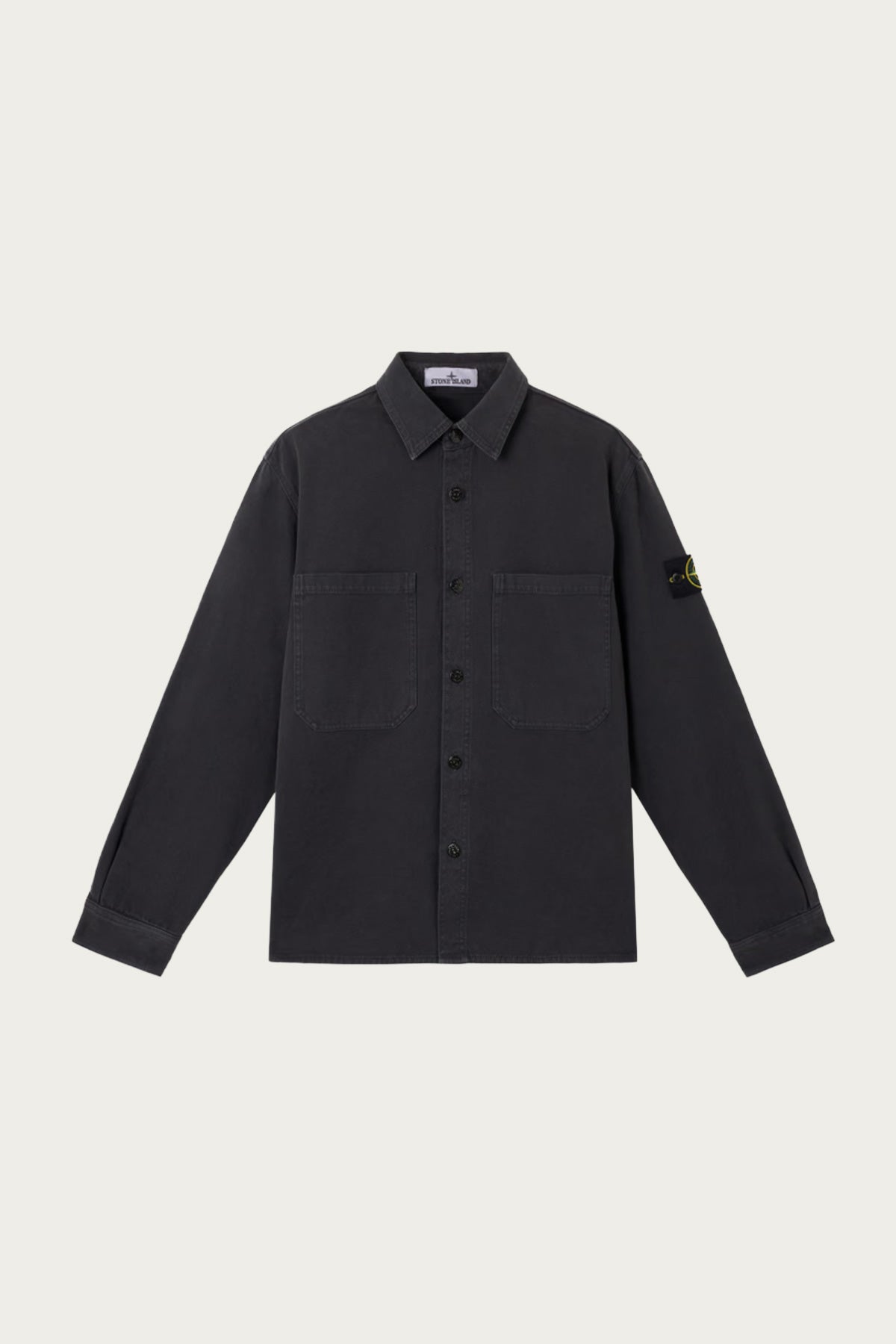 Stone Island - Organic Panama Cotton 'Old' Effect Overshirt - Ink Blue - Canoe Club