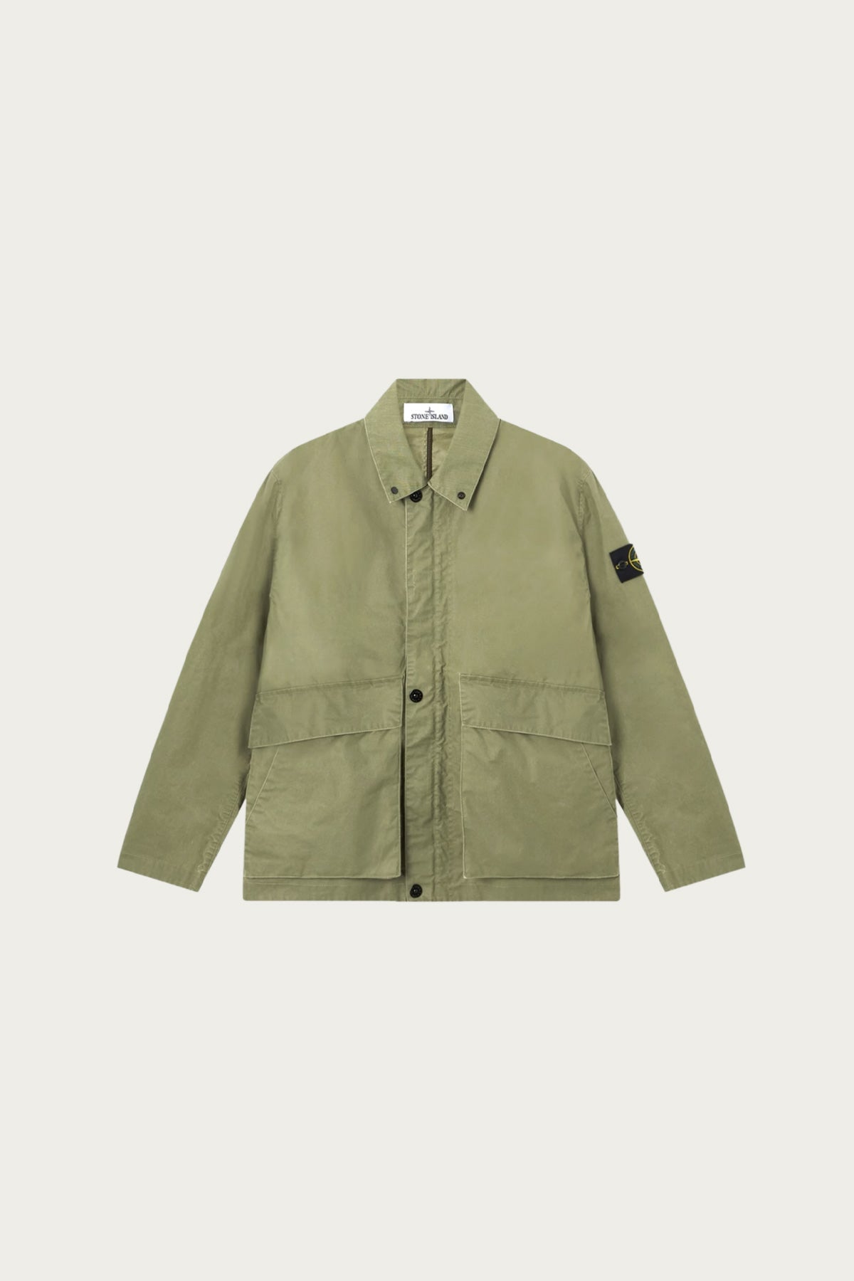 Stone Island - Pigmented Wax Coating Coach Jacket - Military Green - Canoe Club