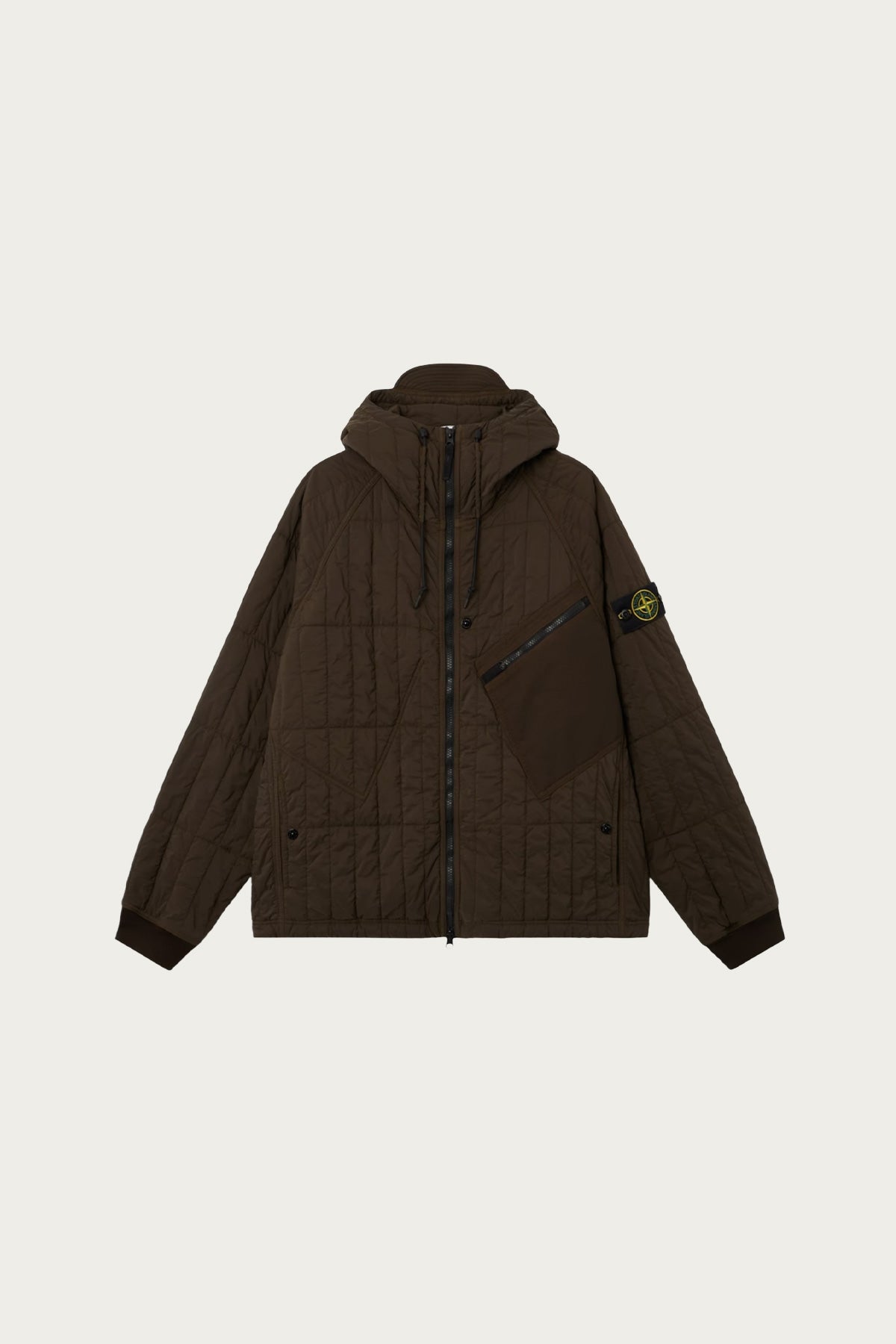 Stone Island - Quilted Padded Hooded Jacket - Coal Grey Ultralight Nylon Quilted-TC - Canoe Club