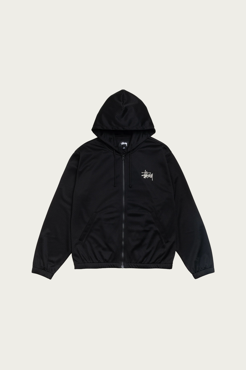 Stussy Athletic Mesh Zip Hood | Black | Canoe Club