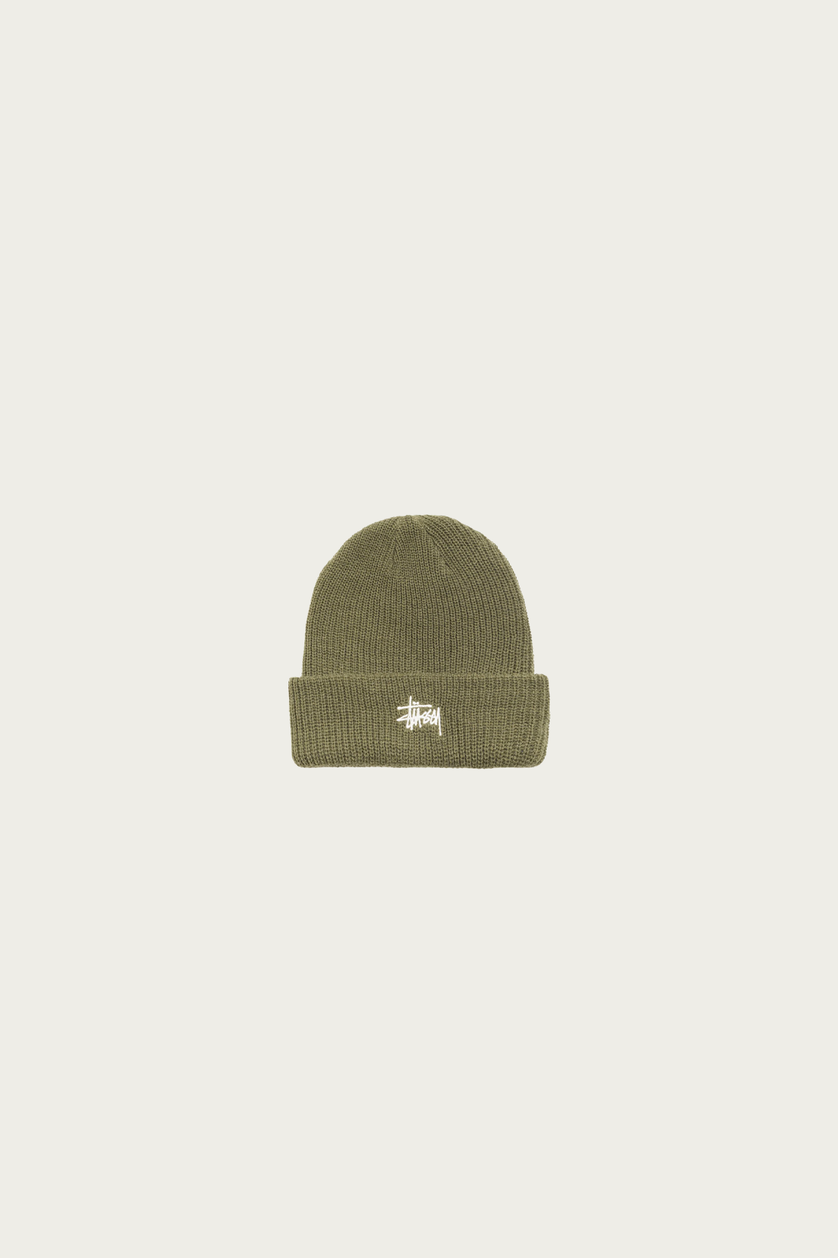 Stüssy - Basic Cuff Beanie - Dark Olive - Canoe Club