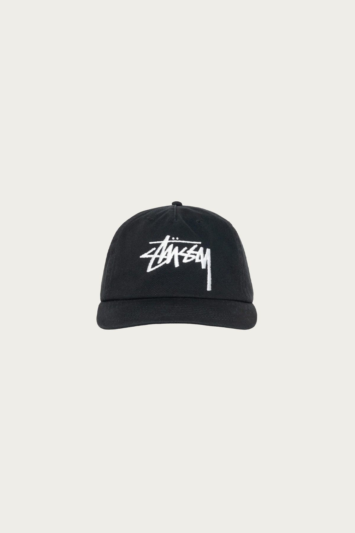 Stüssy - Big Stock Mid Depth Cap - Shadow Black - Canoe Club
